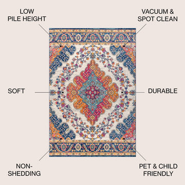 Bohemian Flair Boho Vintage Medallion Area Rug